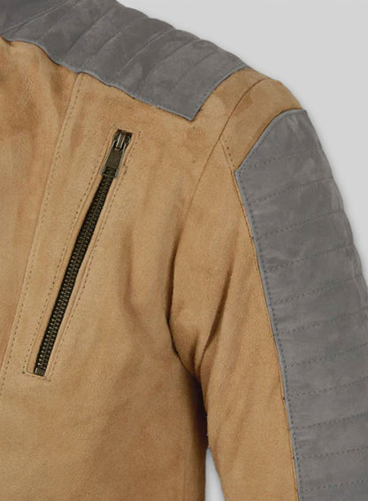 Latte Beige Suede Leather Jacket # 647