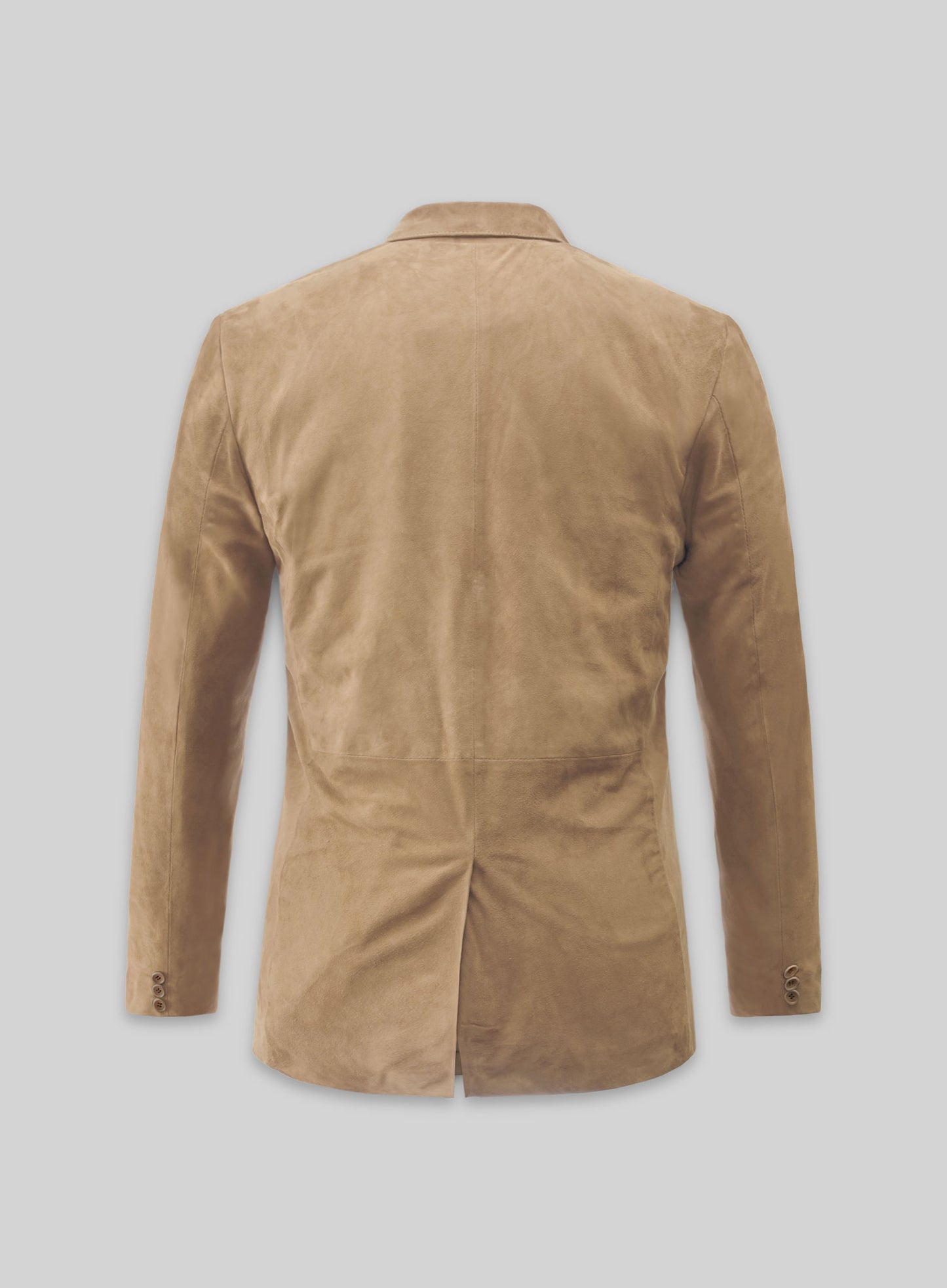 Latte Beige Suede Leather Blazer