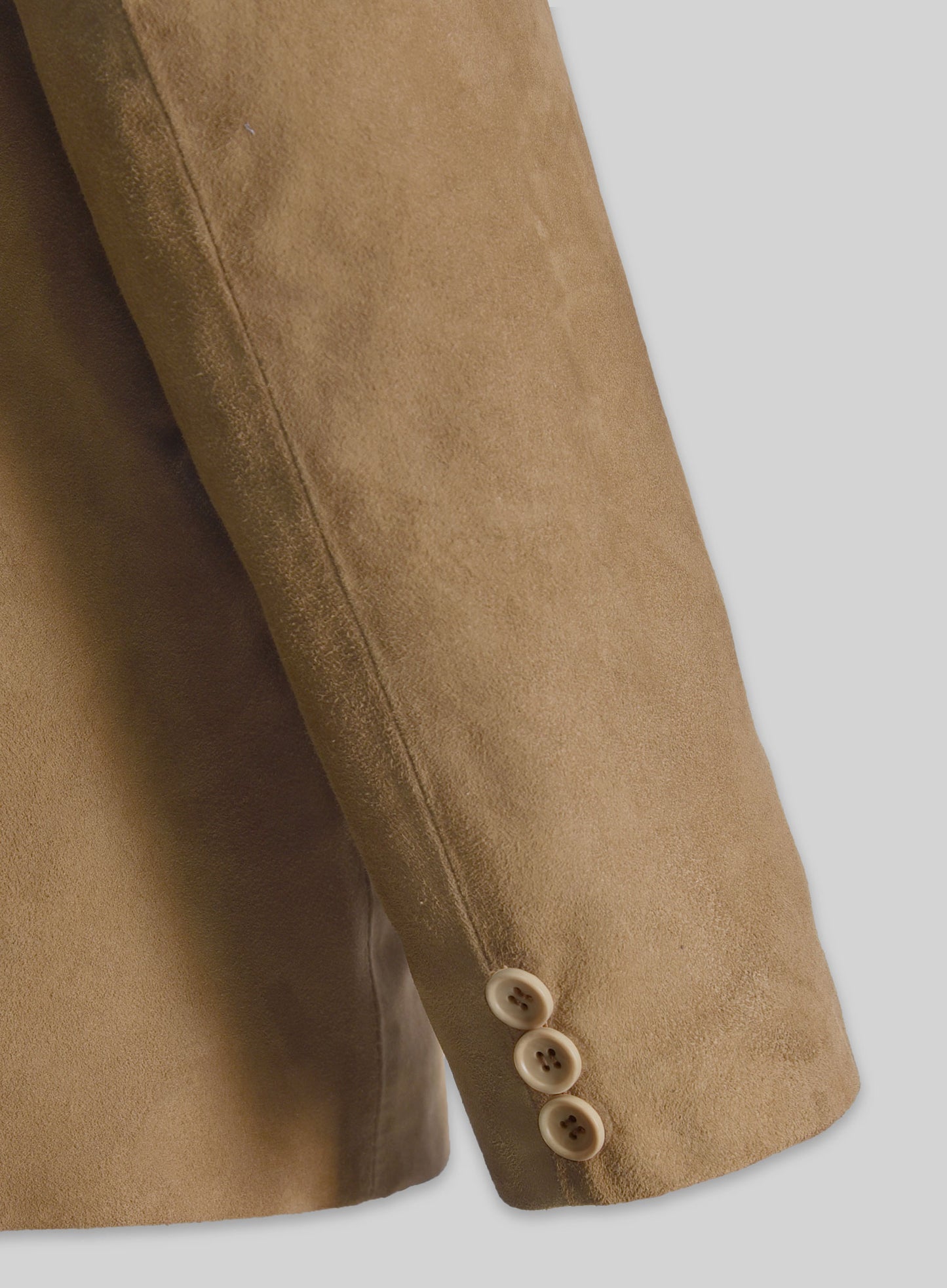 Latte Beige Suede Leather Blazer