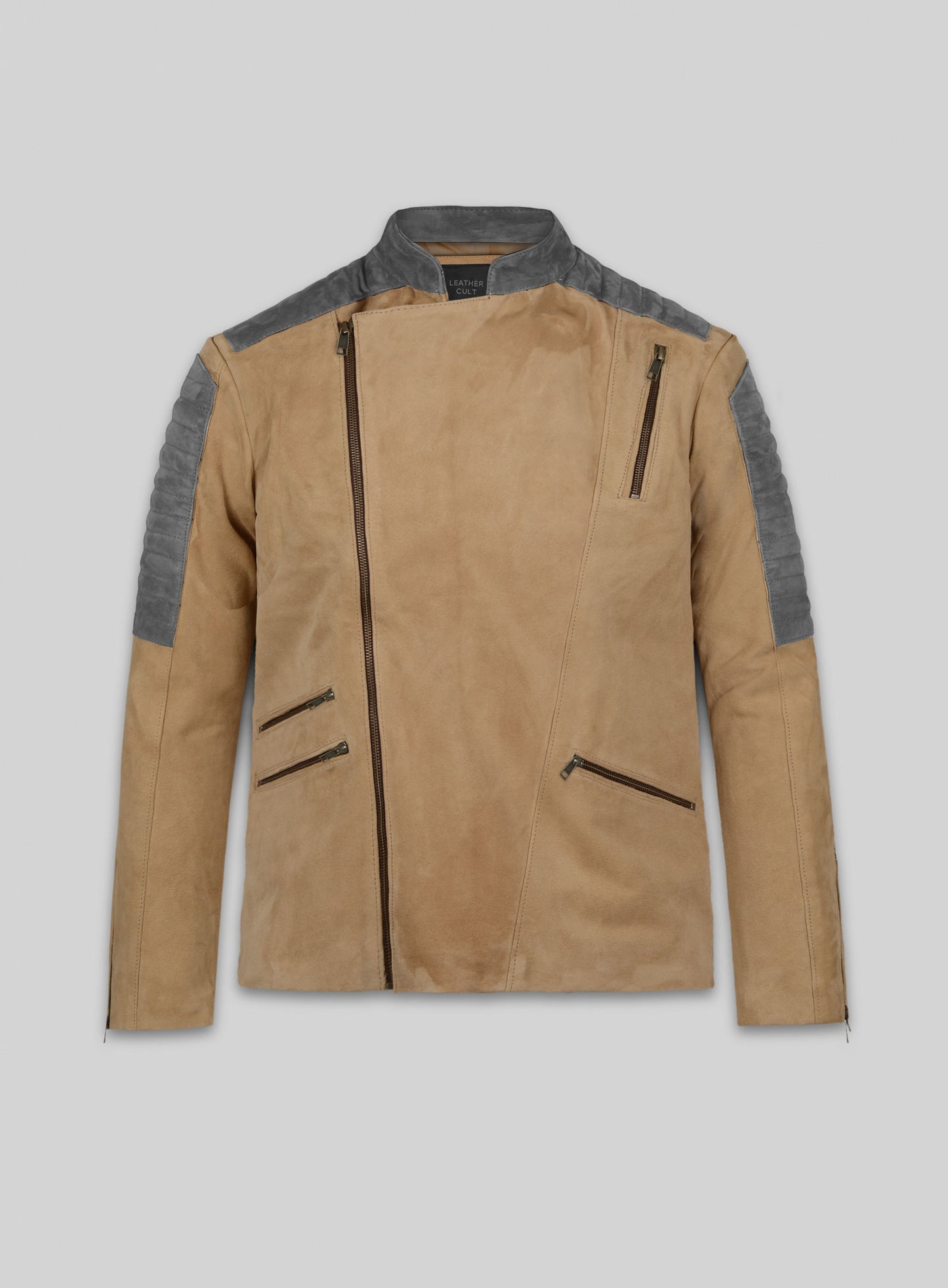 Latte Beige Suede Leather Jacket # 647