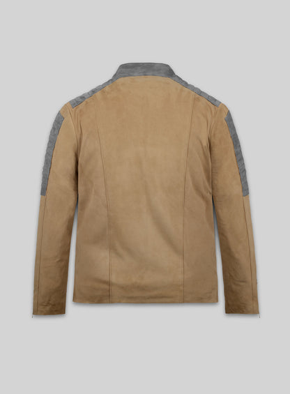 Latte Beige Suede Leather Jacket # 647