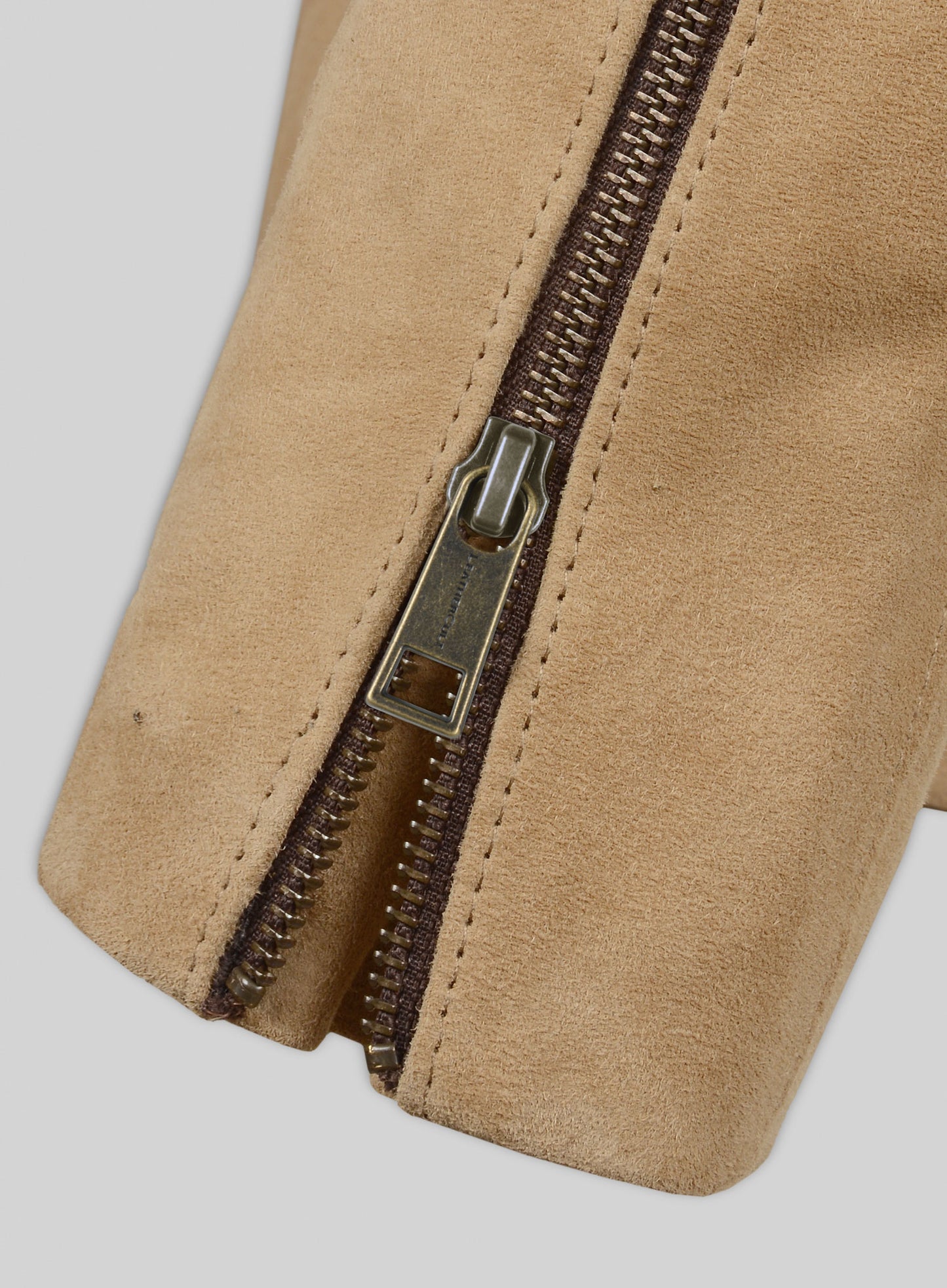 Latte Beige Suede Leather Jacket # 647