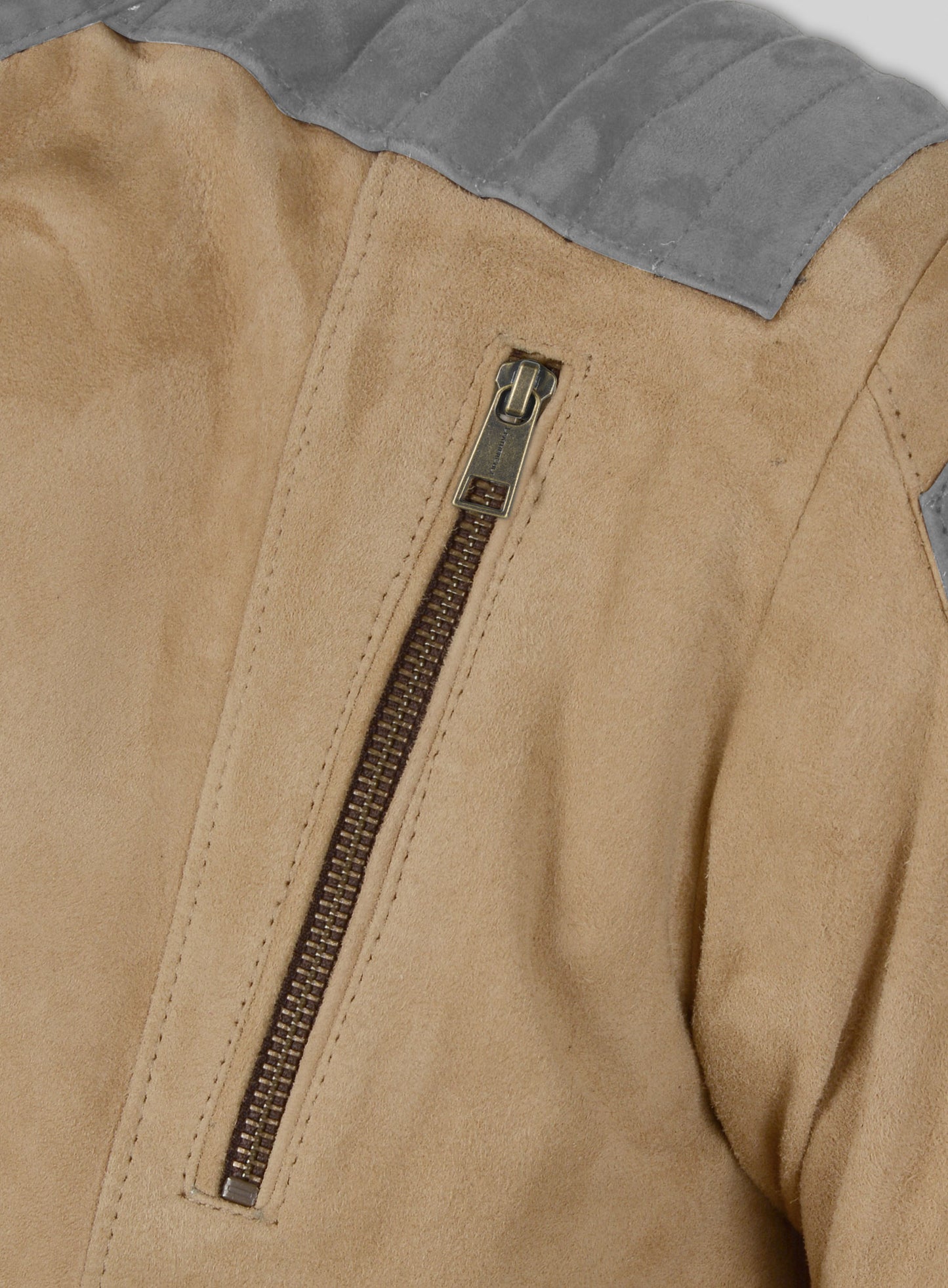 Latte Beige Suede Leather Jacket # 647
