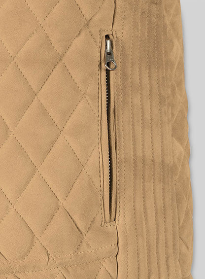 Latte Beige Suede Leather Vest # 324