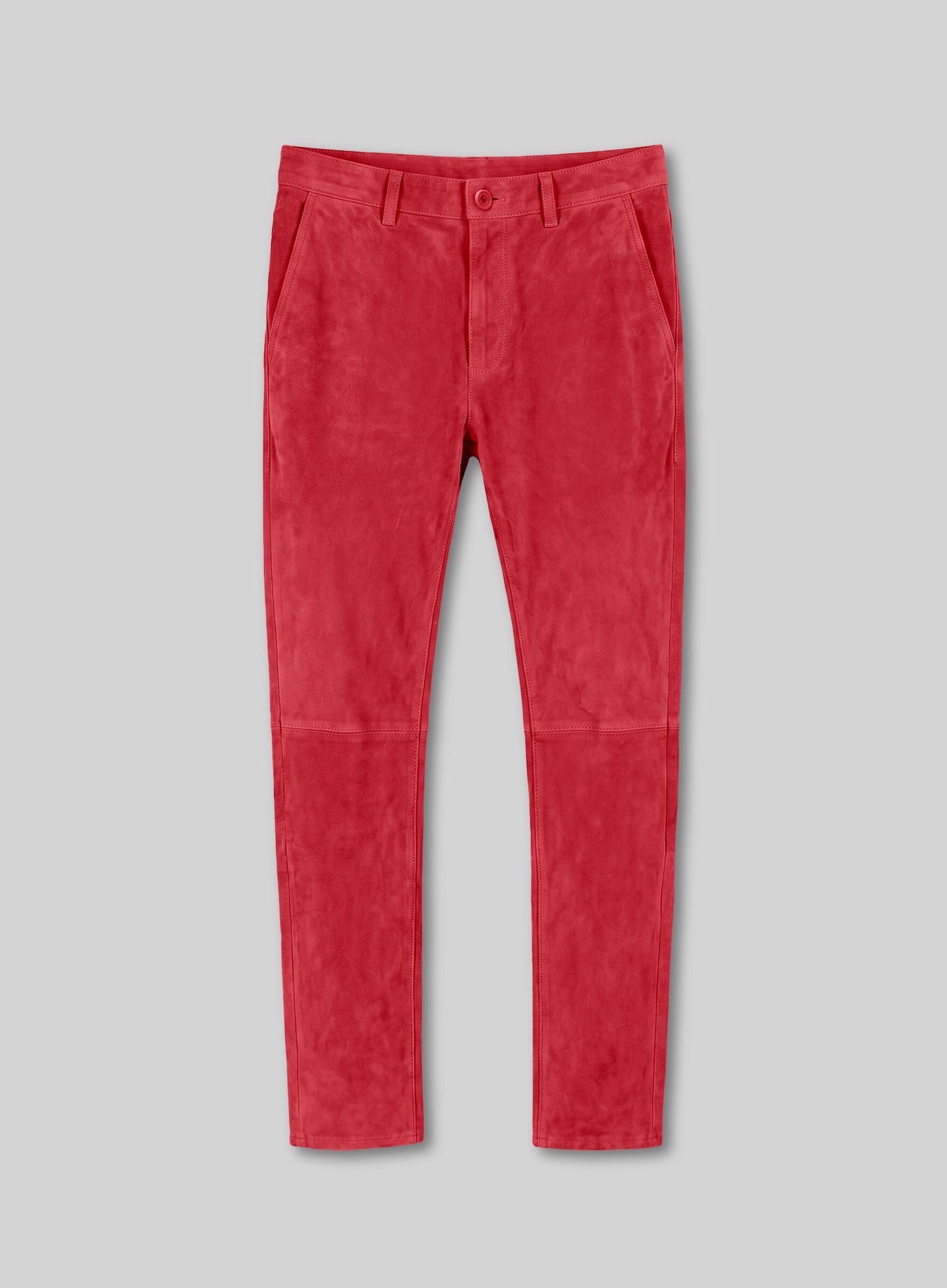 Lava Red Suede Leather Suit