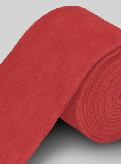 Lava Red Suede Leather Tie