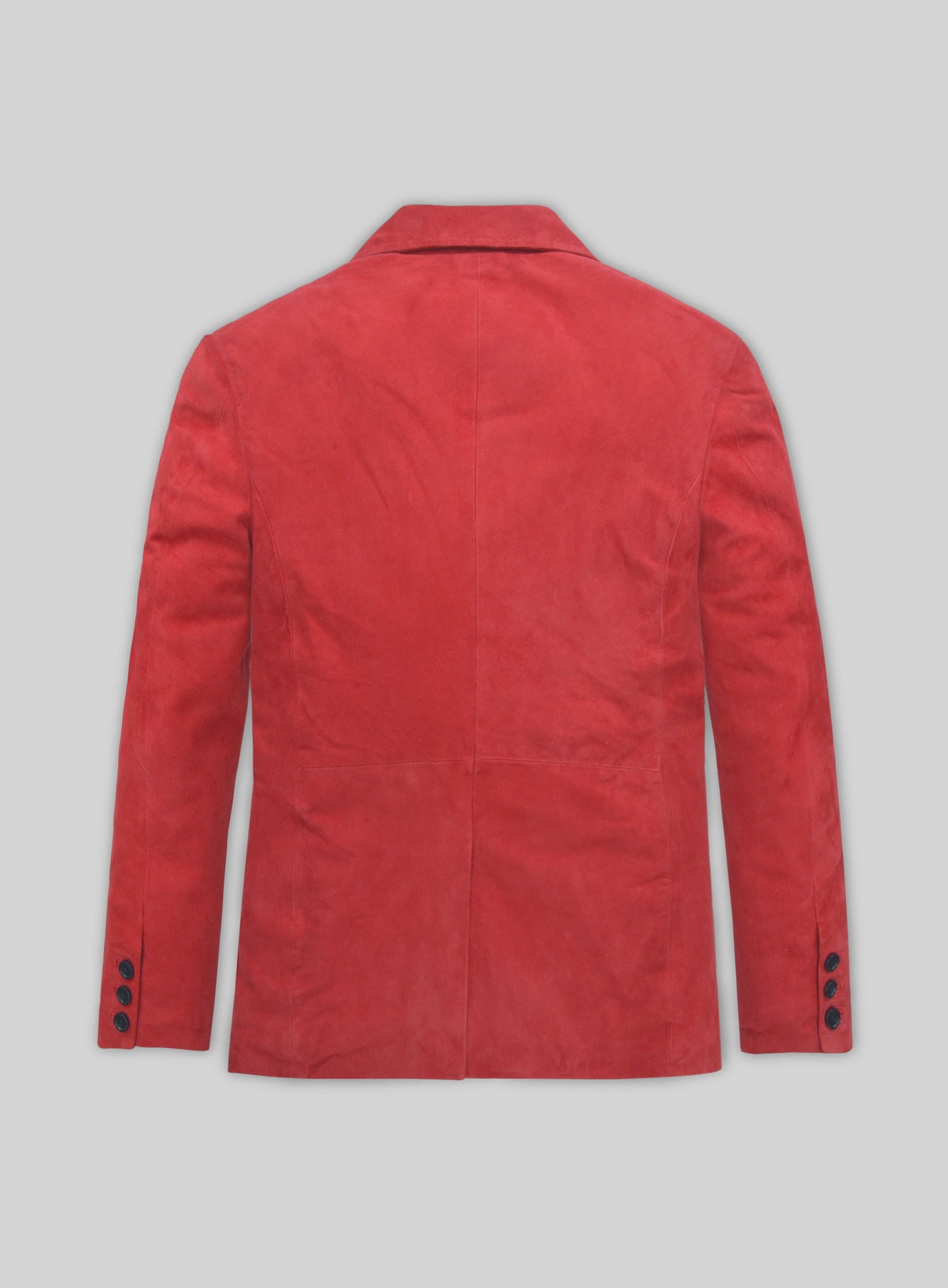 Lava Red Suede Leather Blazer - # 125
