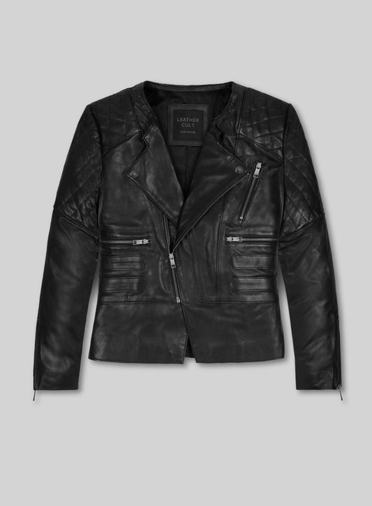 Leather Biker Jacket # 529