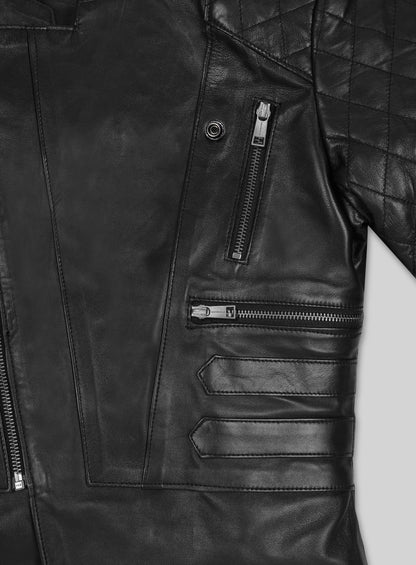 Leather Biker Jacket # 529