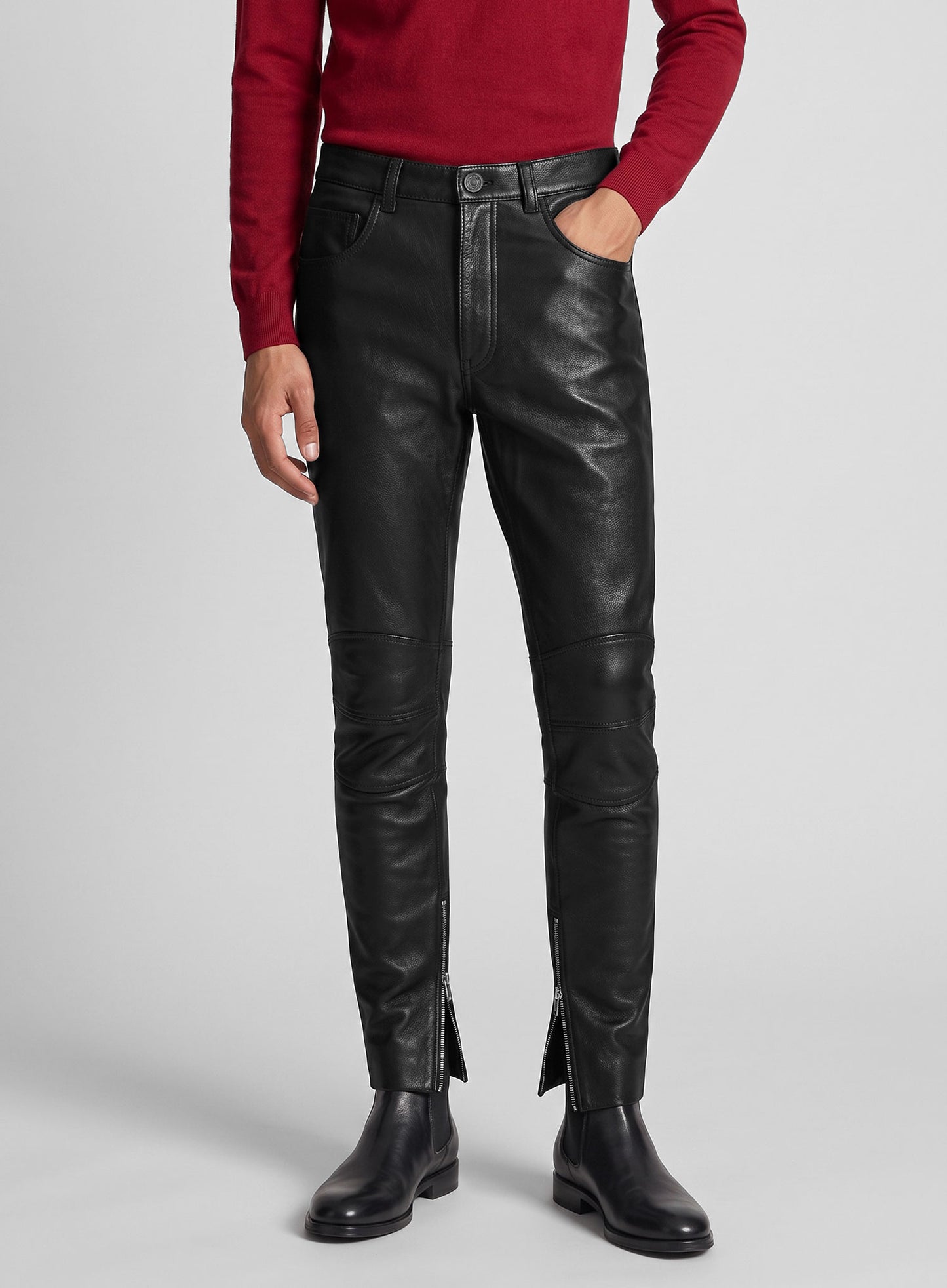 Leather Biker Jeans - Style #1