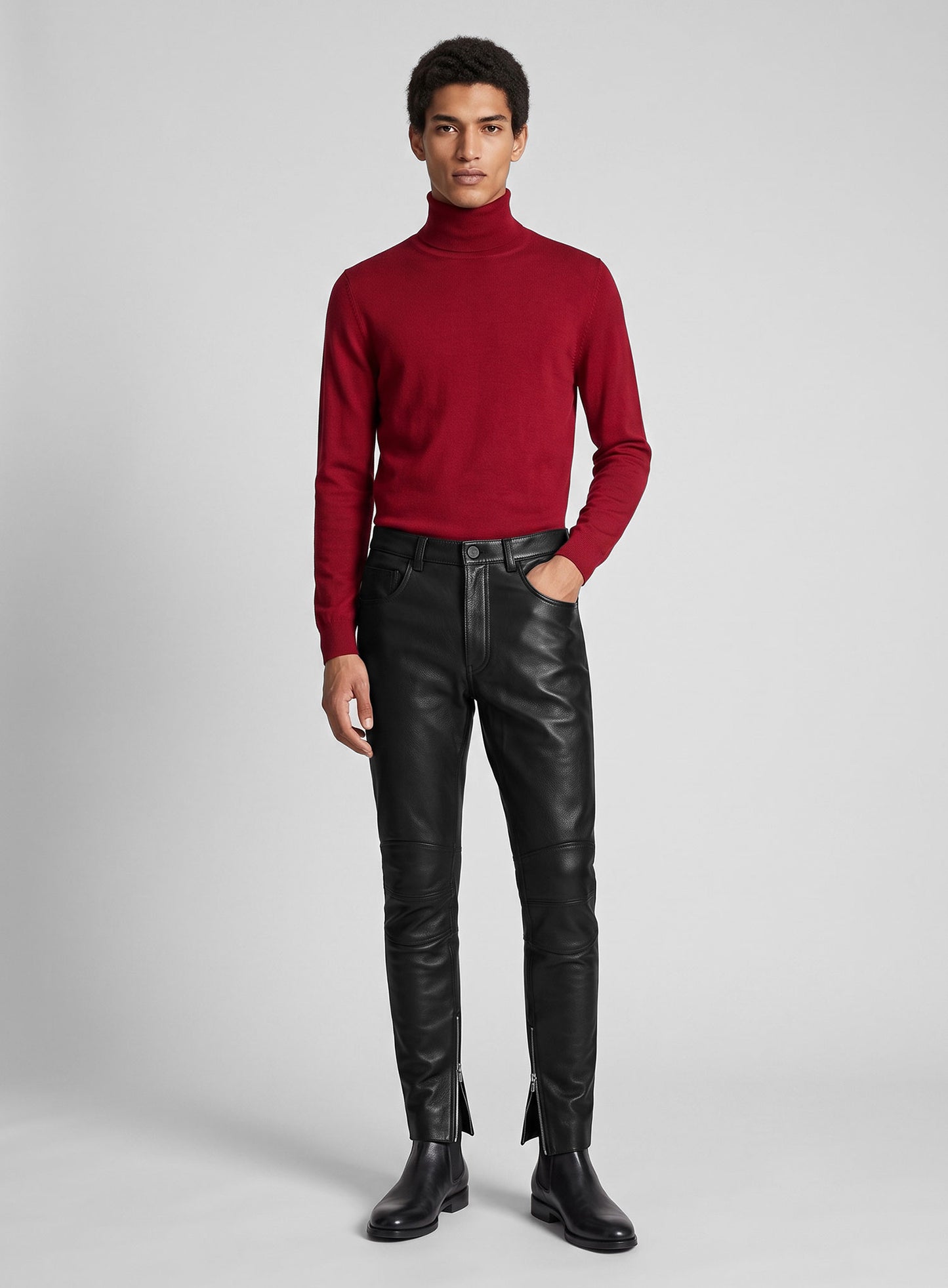 Leather Biker Jeans - Style #1