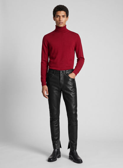 Leather Biker Jeans - Style #1