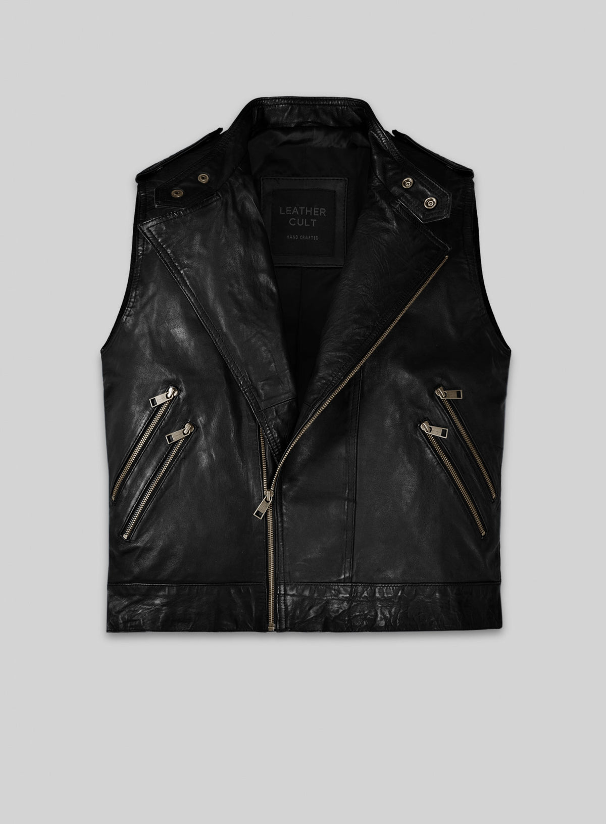 Leather Biker Vest # 313