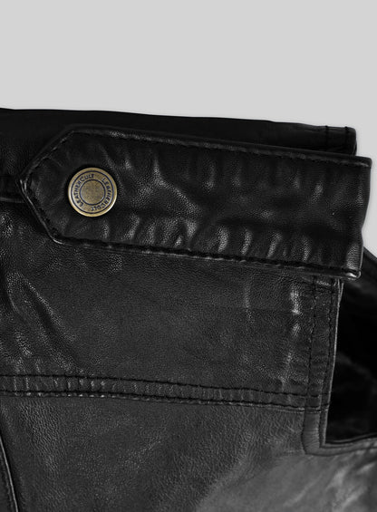 Leather Biker Vest # 313