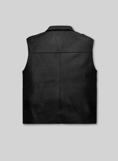 Leather Biker Vest # 319