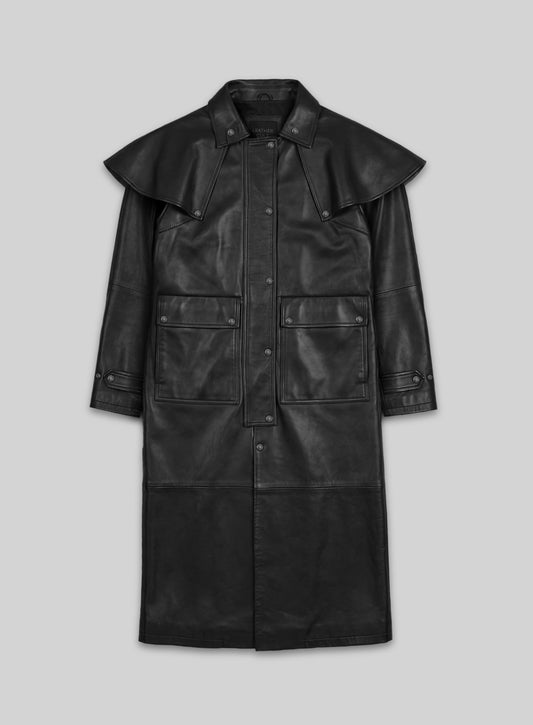 Leather Duster with Cape