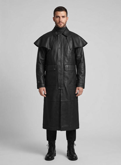 Leather Duster with Cape