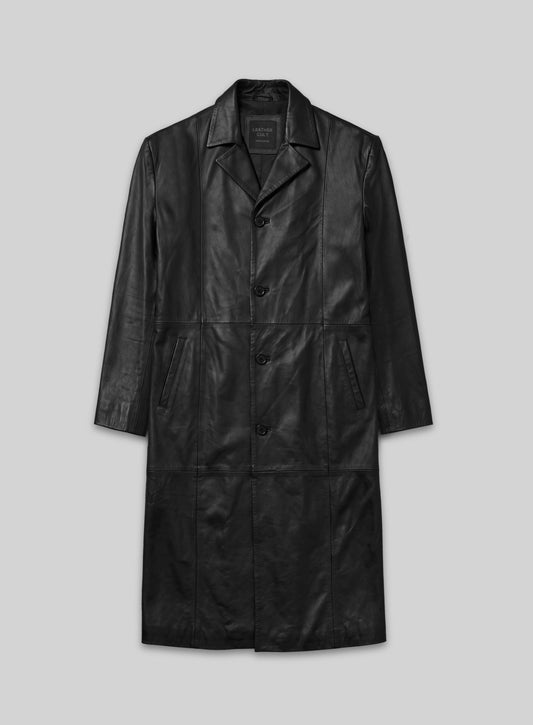 Leather Long Coat #201
