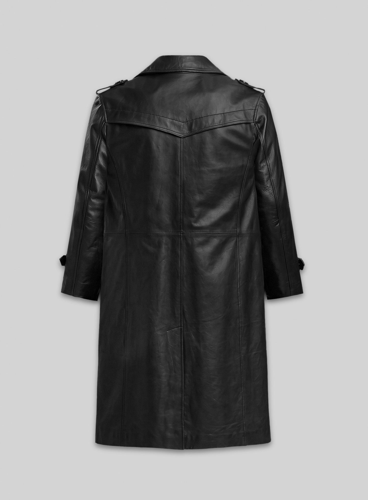 Leather Long Coat #205