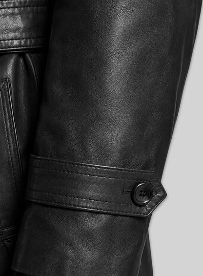 Leather Long Coat #205