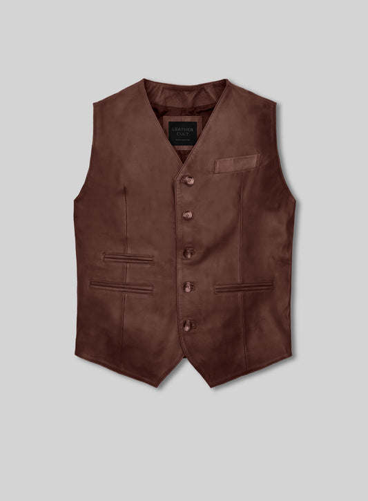 Leather Vest # 338