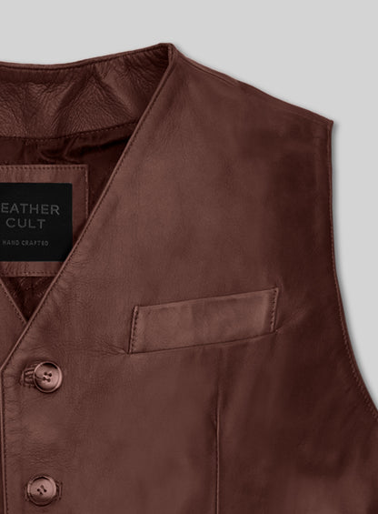 Leather Vest # 338