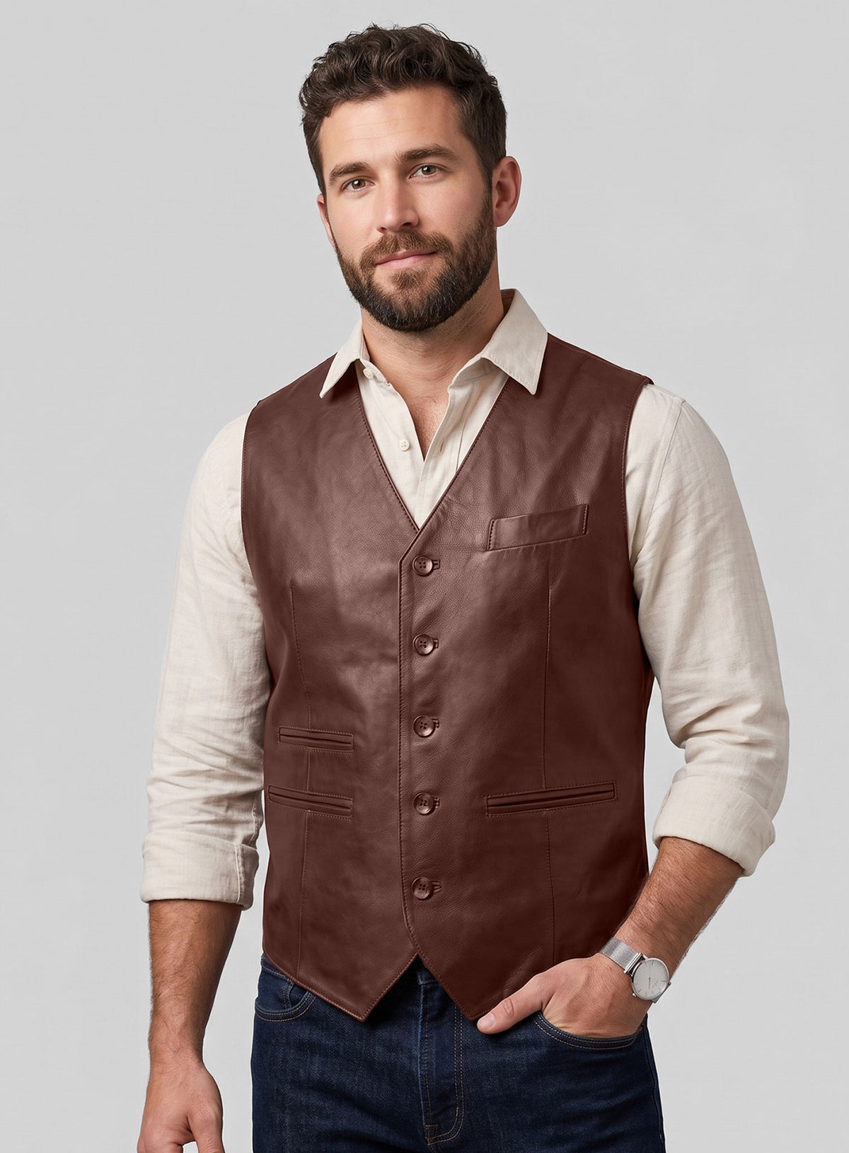 Leather Vest # 338