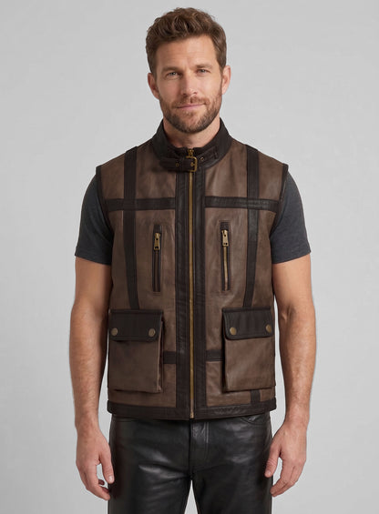 Leather Vest # 352