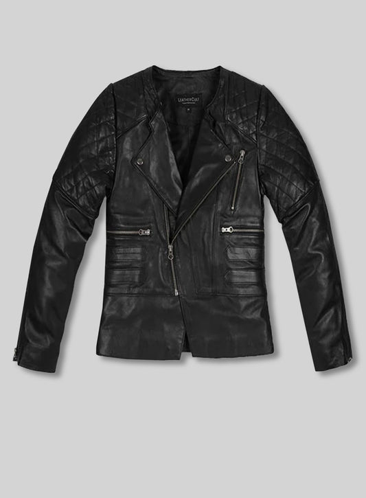 Leather Biker Jacket # 529