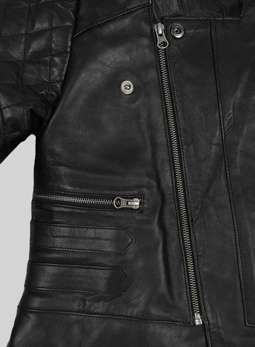 Leather Biker Jacket # 529