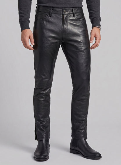 Leather Biker Jeans - Style #500