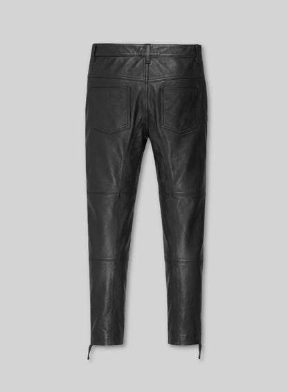 Leather  Biker Jeans - Style #502