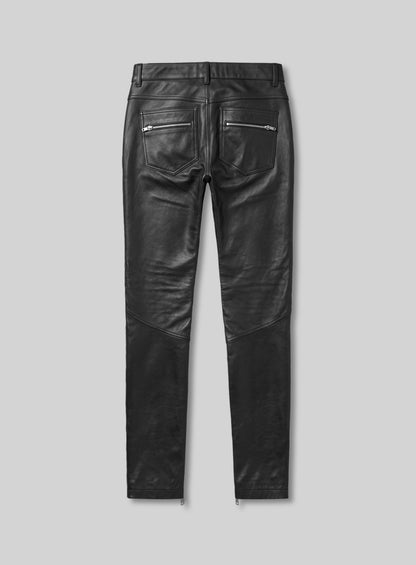 Leather  Biker Jeans - Style #506