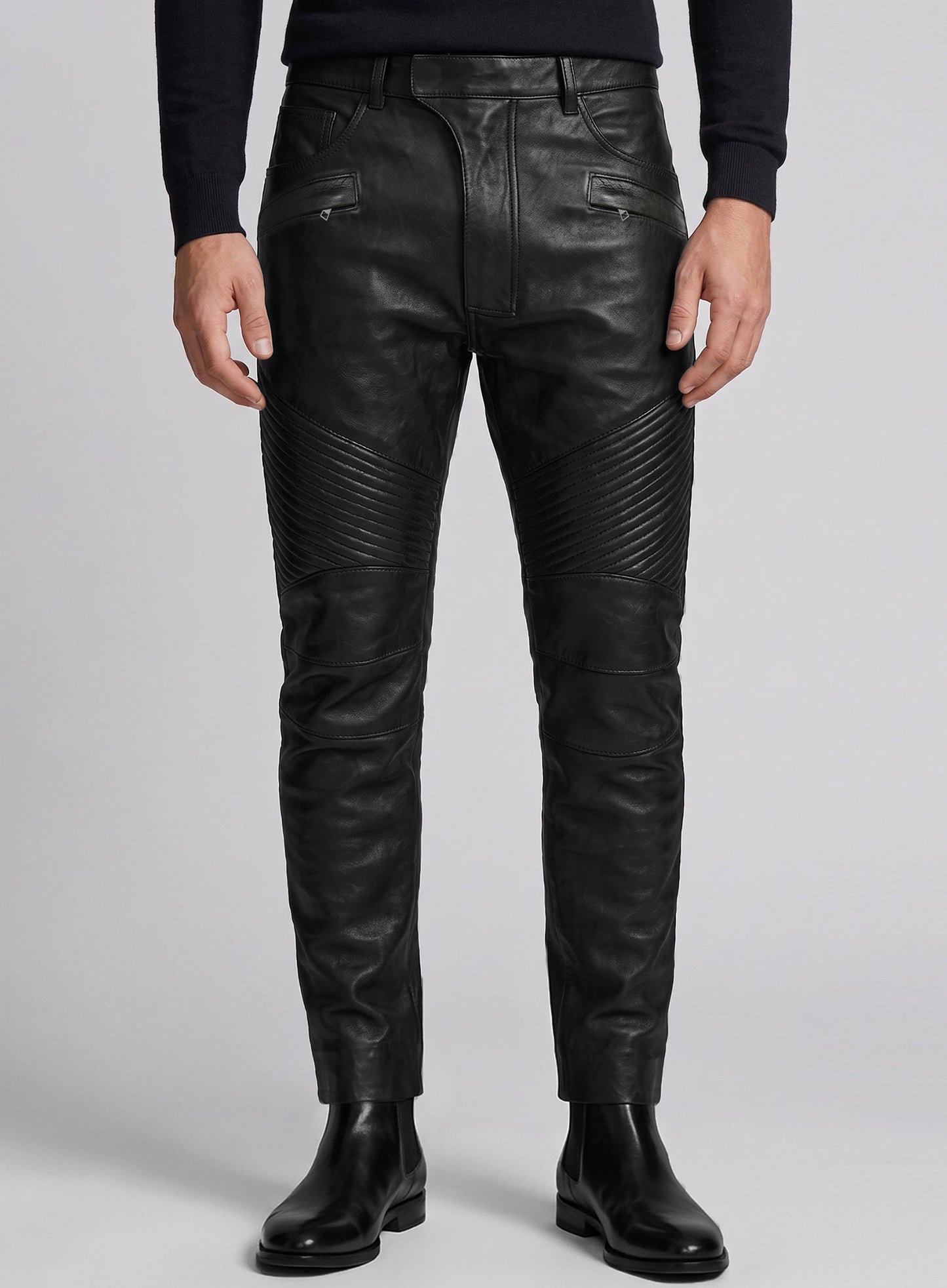 Leather Biker Jeans - Style #555