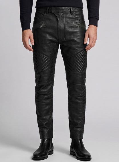 Leather Biker Jeans - Style #555