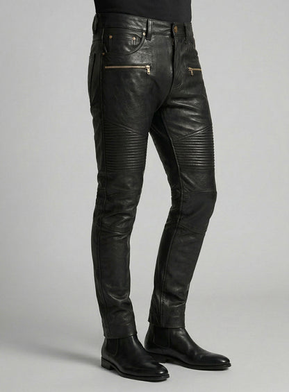 Leather Biker Jeans - Style # 512