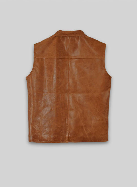 Leather Biker Vest # 311