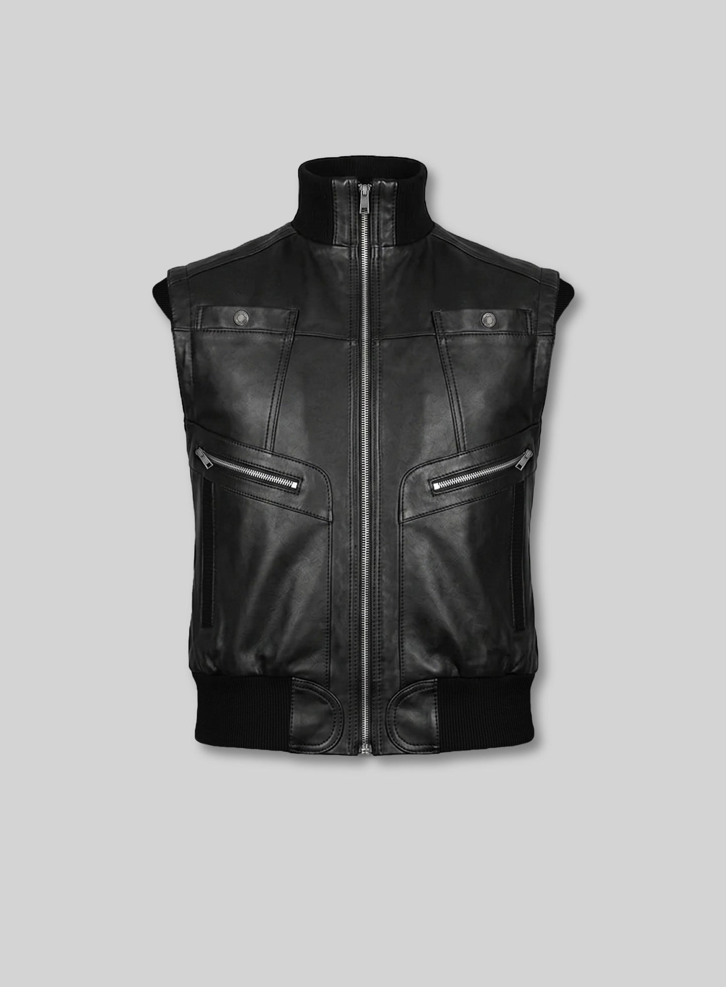 Leather Biker Vest # 314