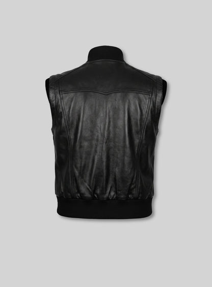 Leather Biker Vest # 314