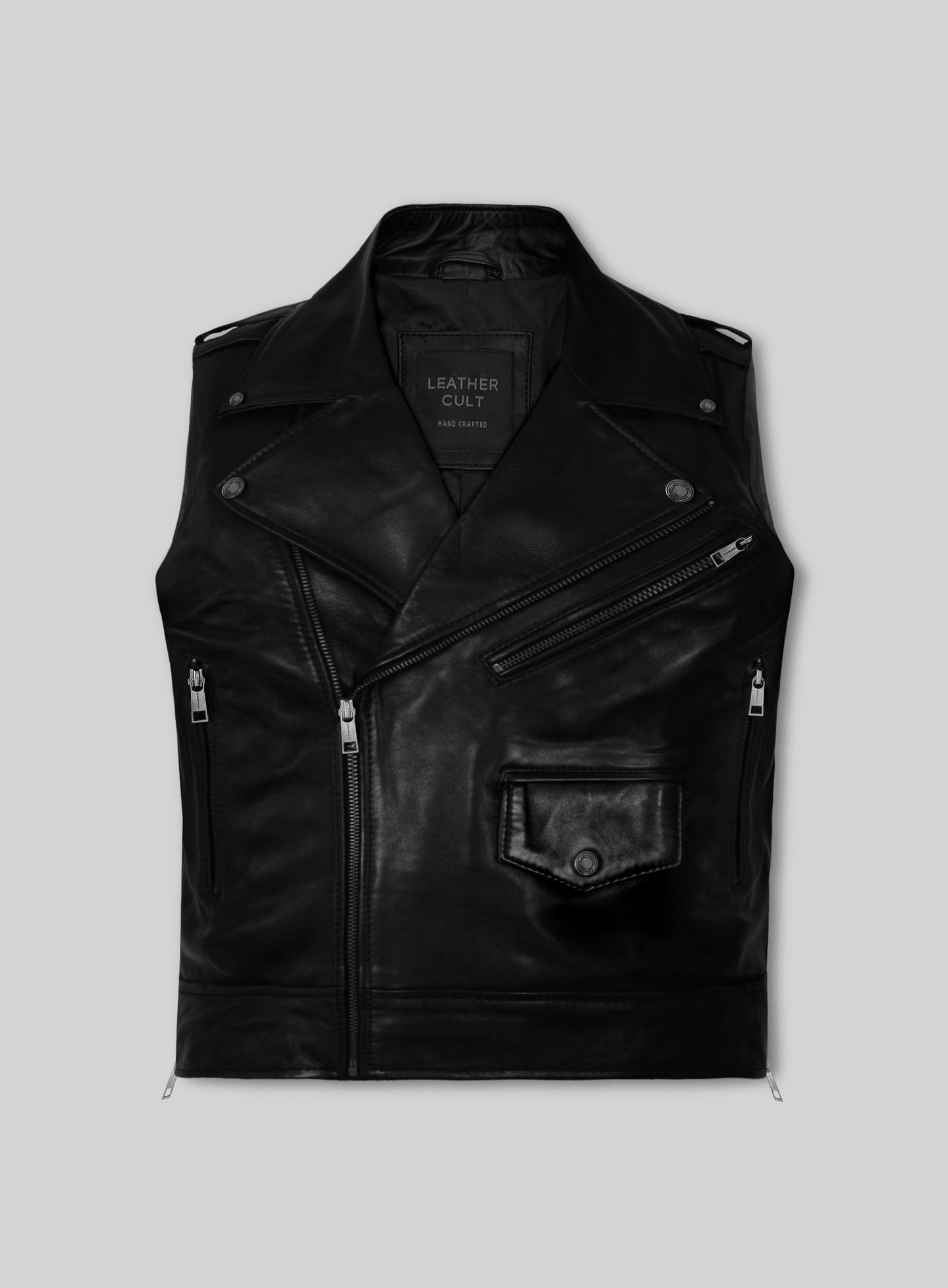 Leather Biker Vest # 315