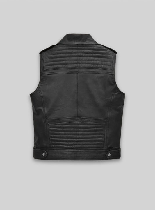 Leather Biker Vest # 318