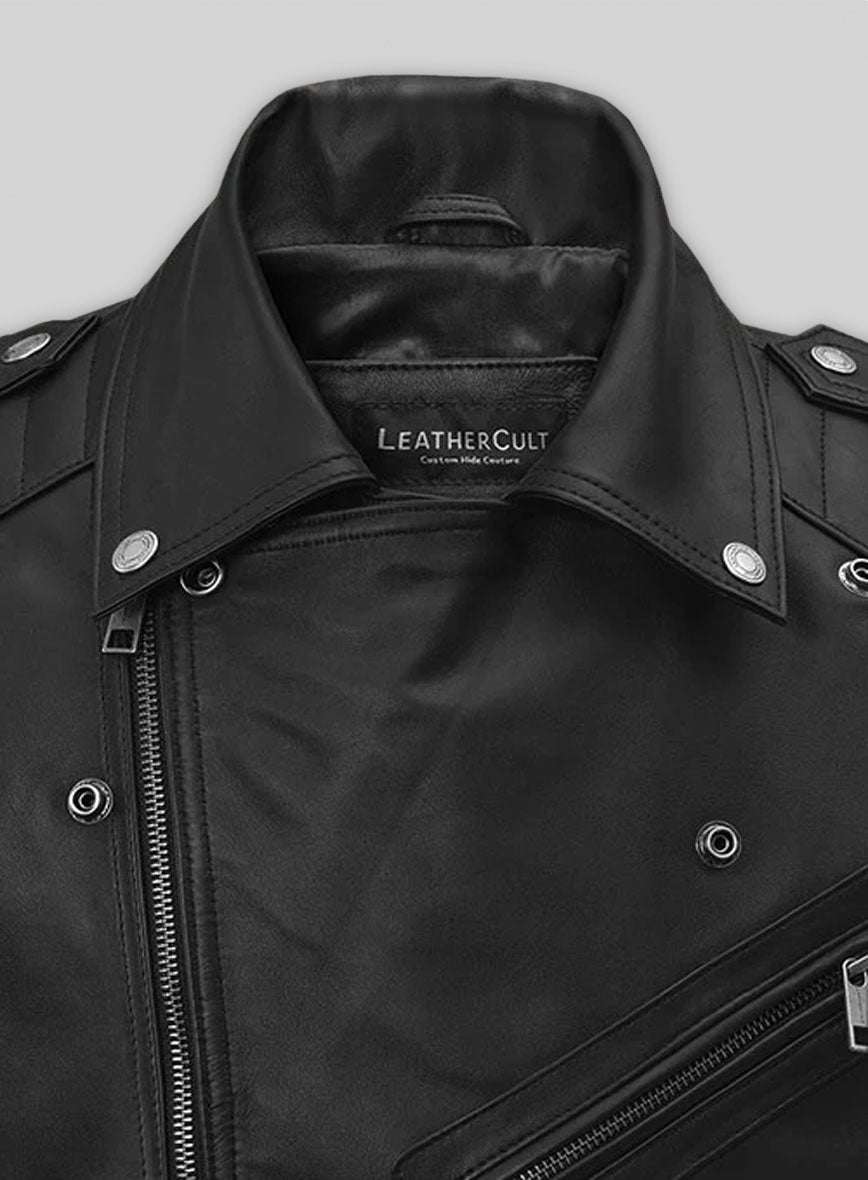 Leather Biker Vest # 318