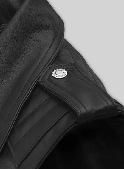 Leather Biker Vest # 318