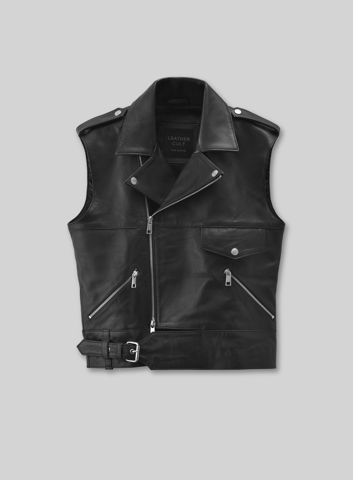 Leather Biker Vest # 331