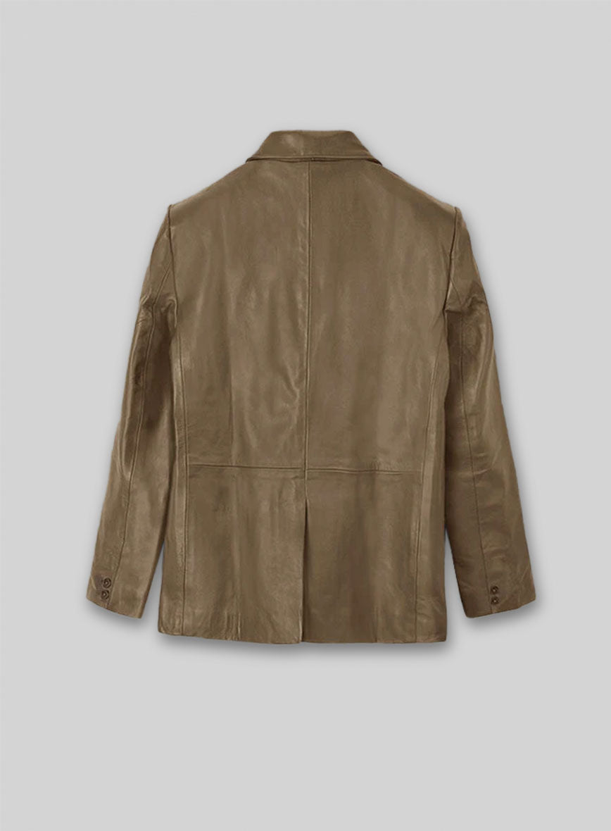 Italico Beige Leather Blazer - 46 Regular