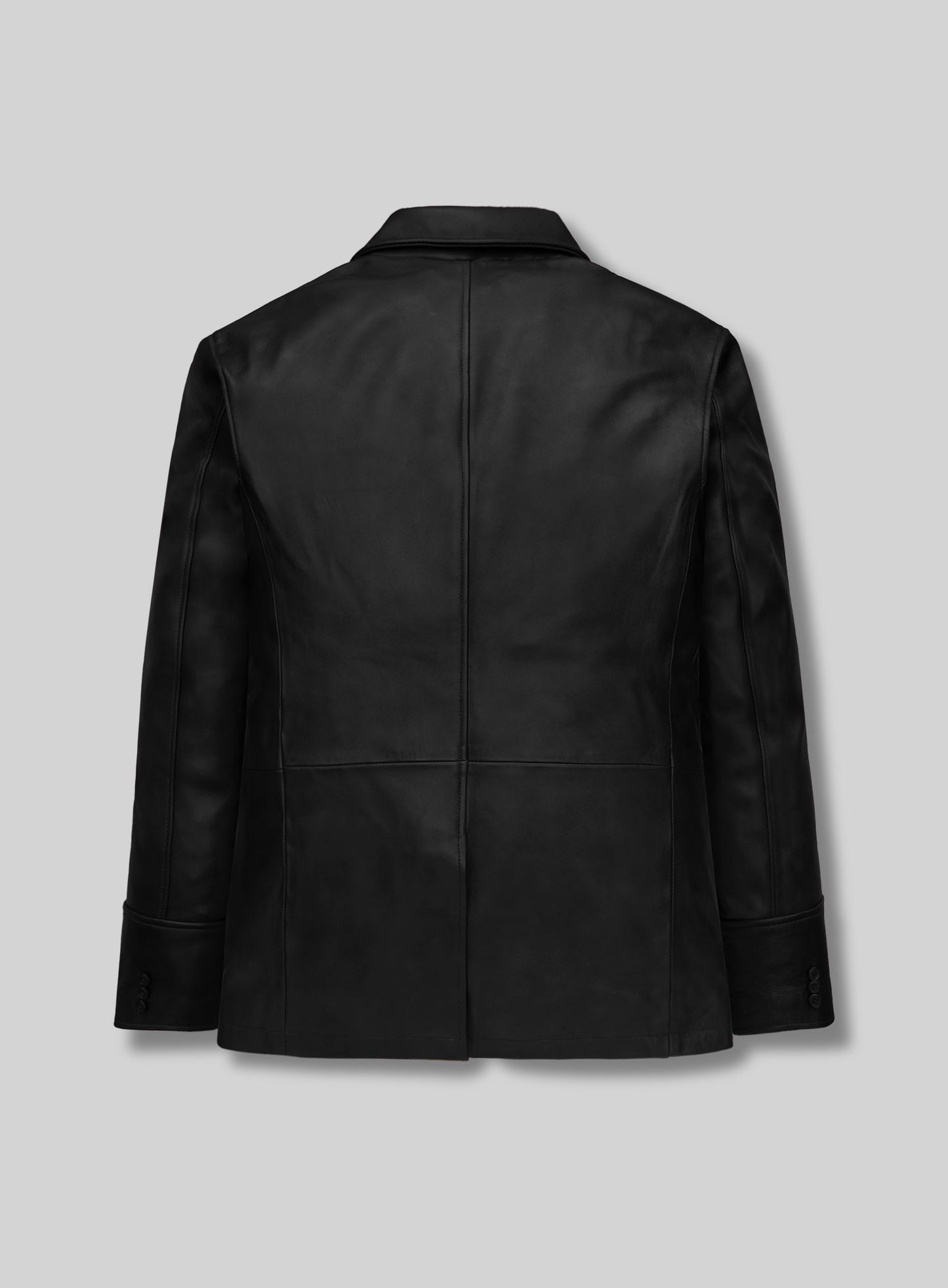 Black Leather Blazer #716 - 40 Long