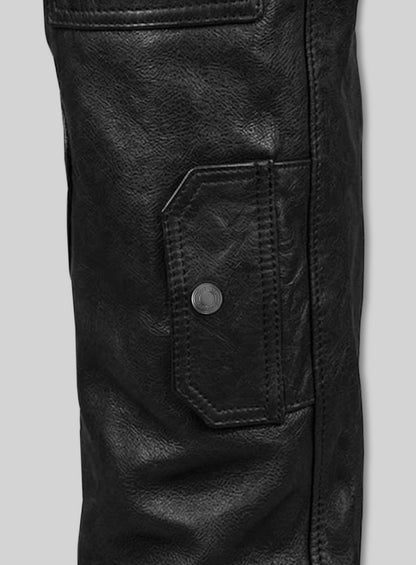 Leather Cargo Jeans - Style 08-5
