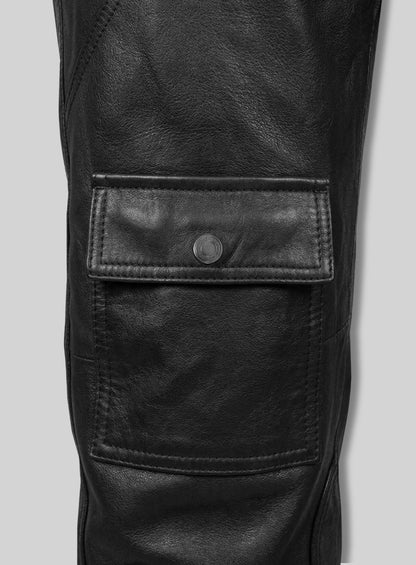 Leather Cargo Jeans - Style 08-5