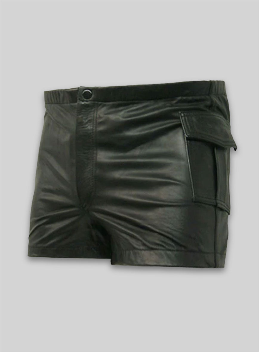 Leather Cargo Shorts