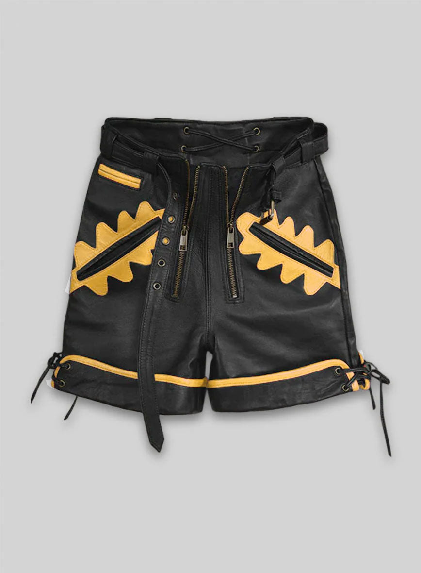 Leather Cargo Shorts Style # 364